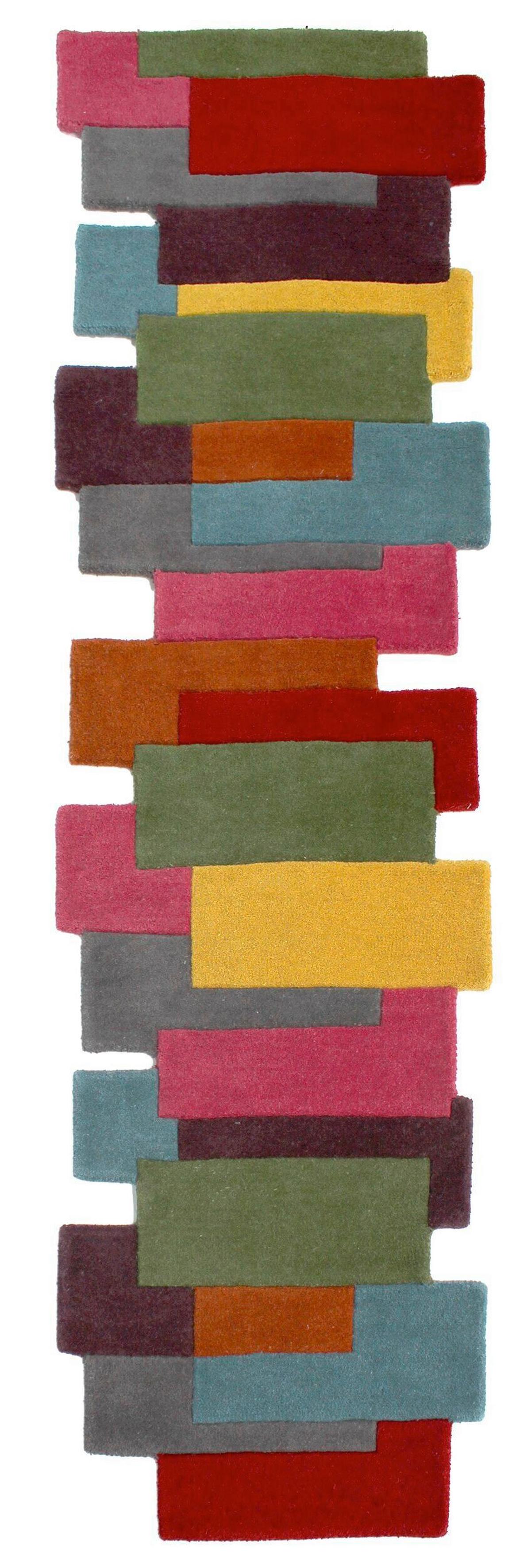 Wollteppich Multicolor B: 300 cm - Multicolor, Basics, Textil (300/66cm)