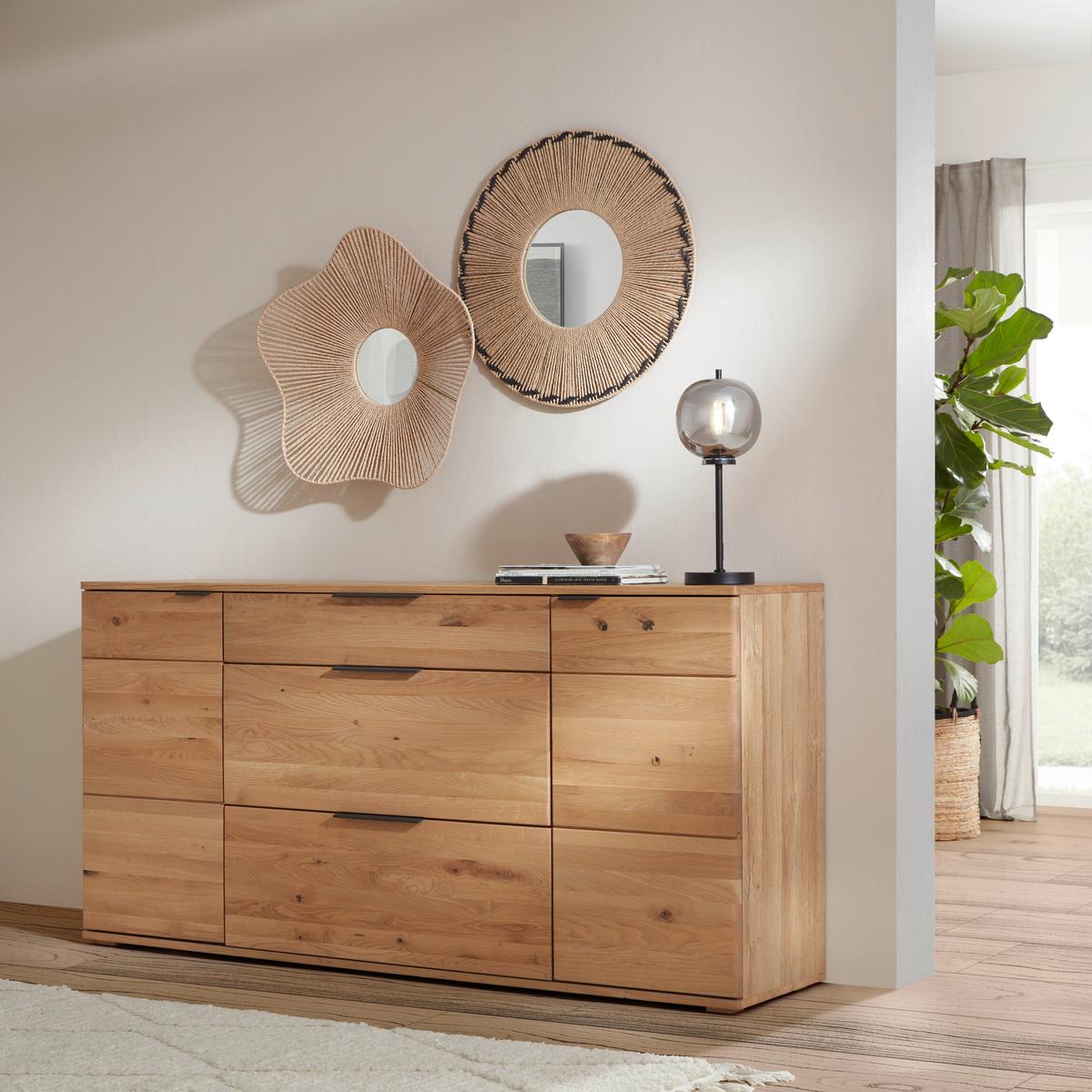Nástenné zrkadlo P: 66cm - hnedá, Romantik / Landhaus, kov/kompozitné drevo (66/66/12cm) - Premium Living
