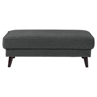 Polsterhocker Lumber Jack Anthrazit Velours - Wengefarben/Anthrazit, MODERN, Textil (123/45/74cm) - Trendmanufaktur