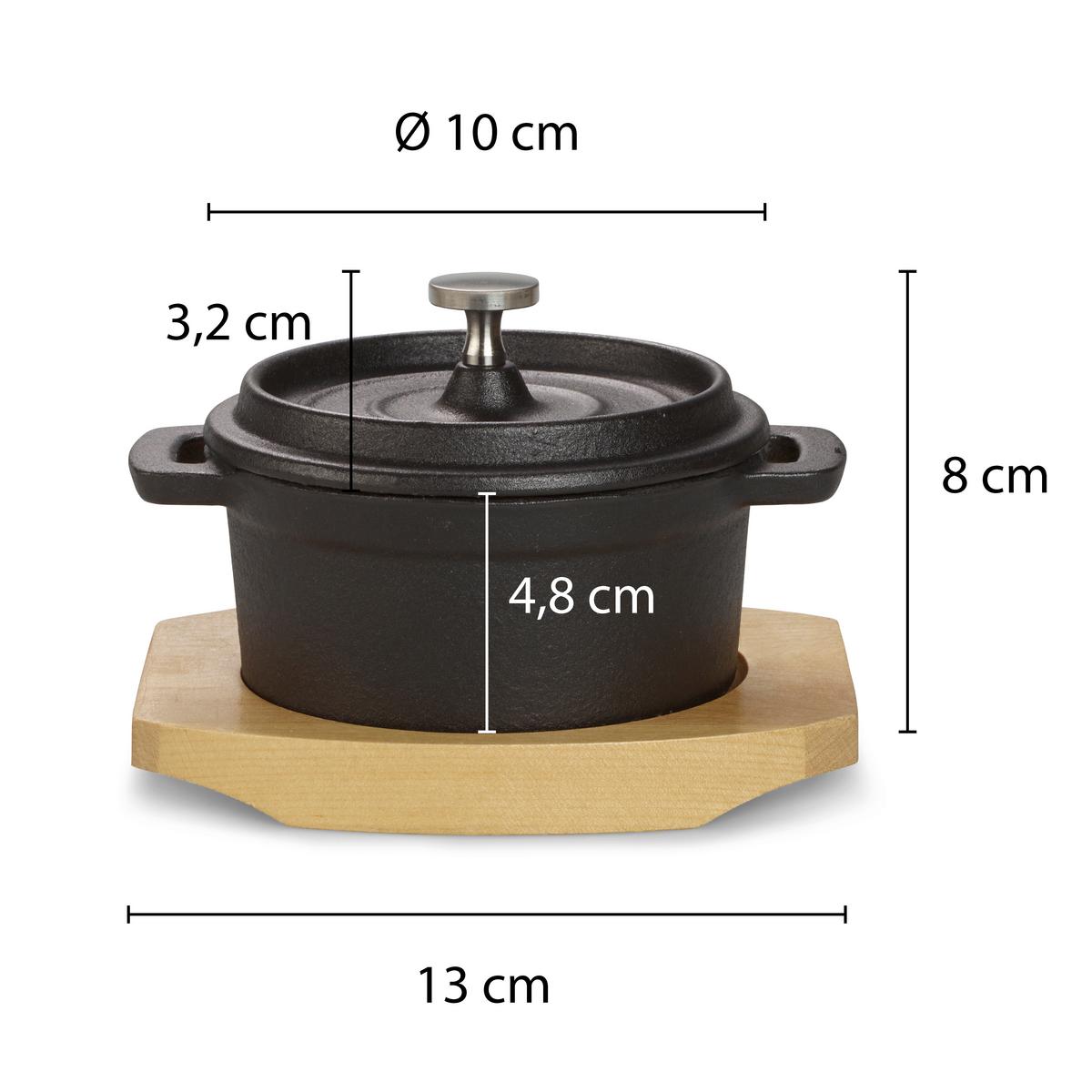 Servierpfanne Gusseisen Gusseisen, Servierpfanne - Schwarz, Basics, Metall (10cm) - Echtwerk