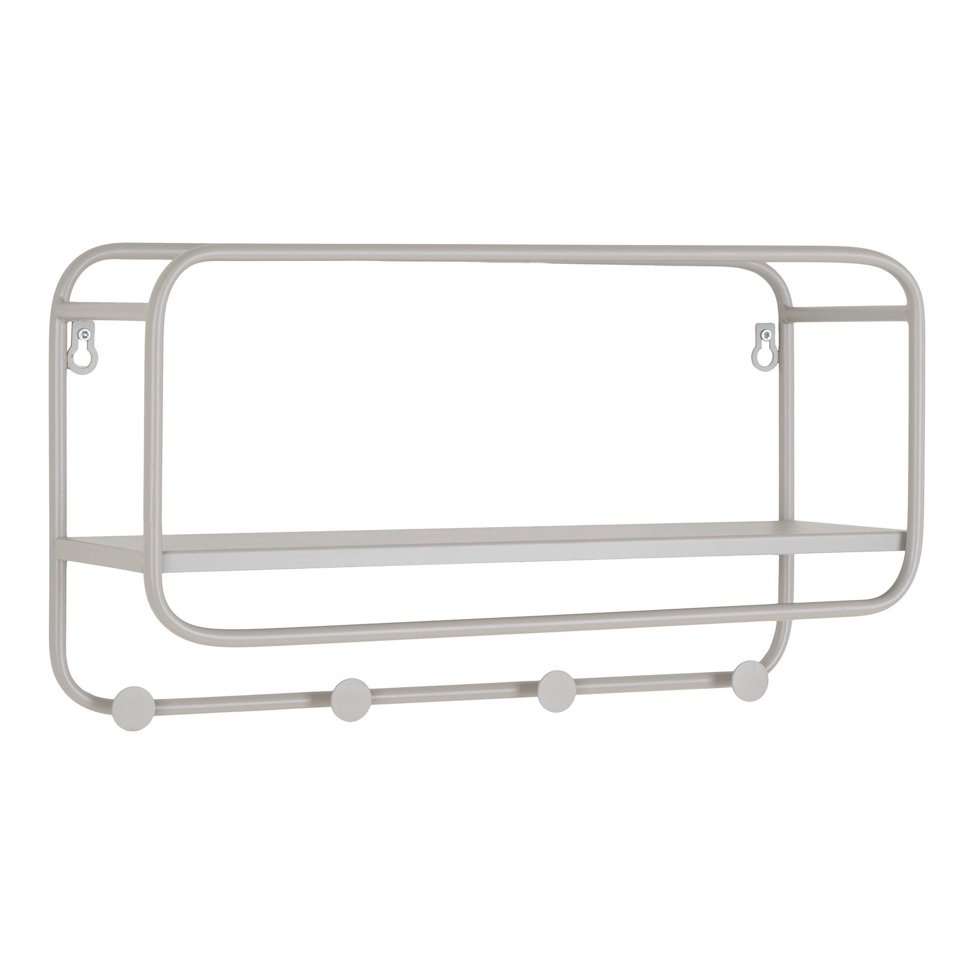 HUTABLAGE Feira Hellgrau B: 45cm - Hellgrau, Basics, Metall (45/25/15cm) - MID.YOU