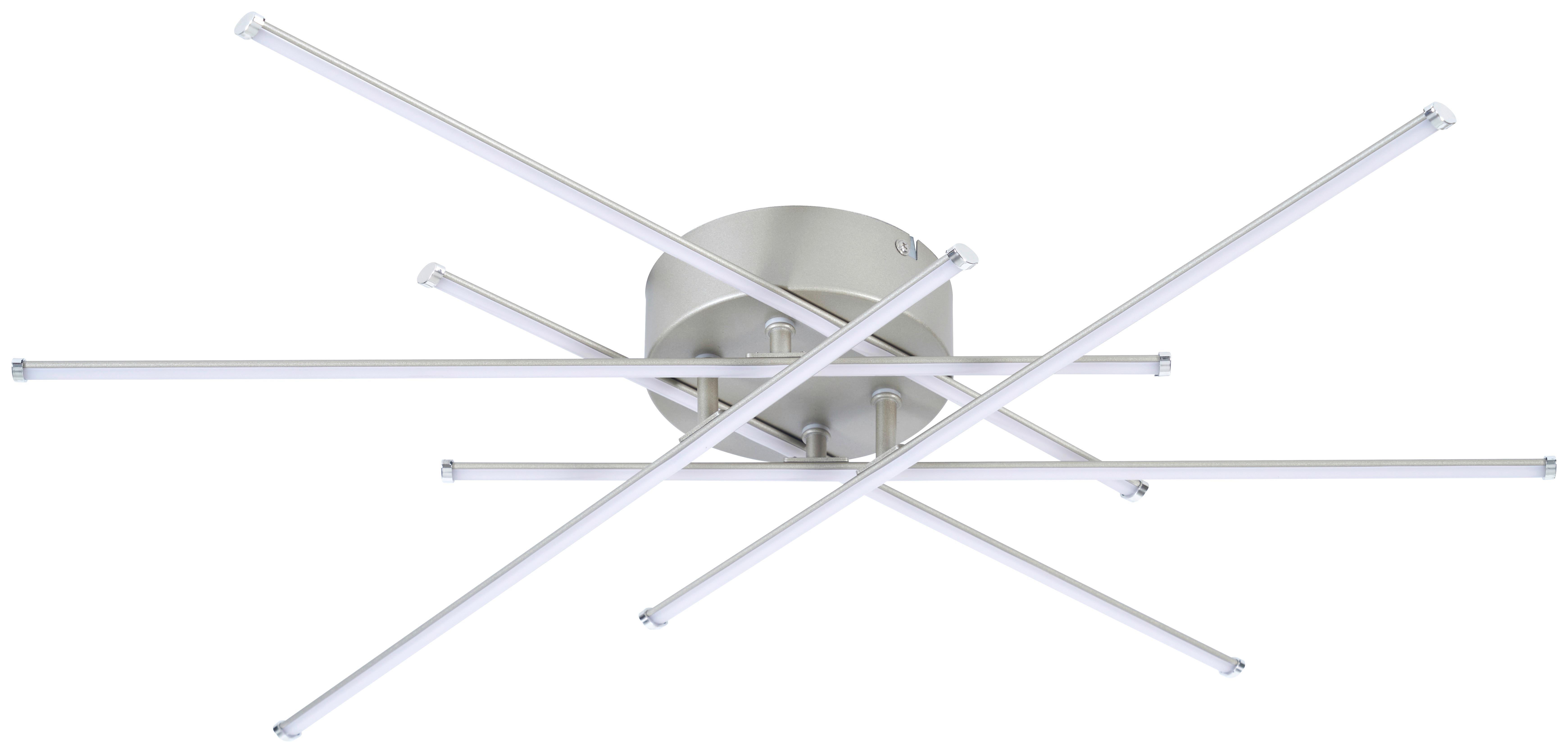 Led-deckenleuchte Danica - Nickelfarben, Basics, Kunststoff/Metall (67/9cm) - Luca Bessoni