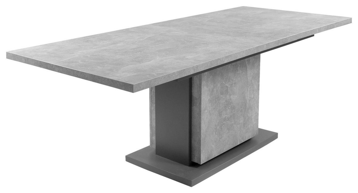 Esstisch Ausziehbar Britta 160-215x90 Cm Grau - Anthrazit/Grau, MODERN, Holzwerkstoff (160-215/90/75cm) - MID.YOU