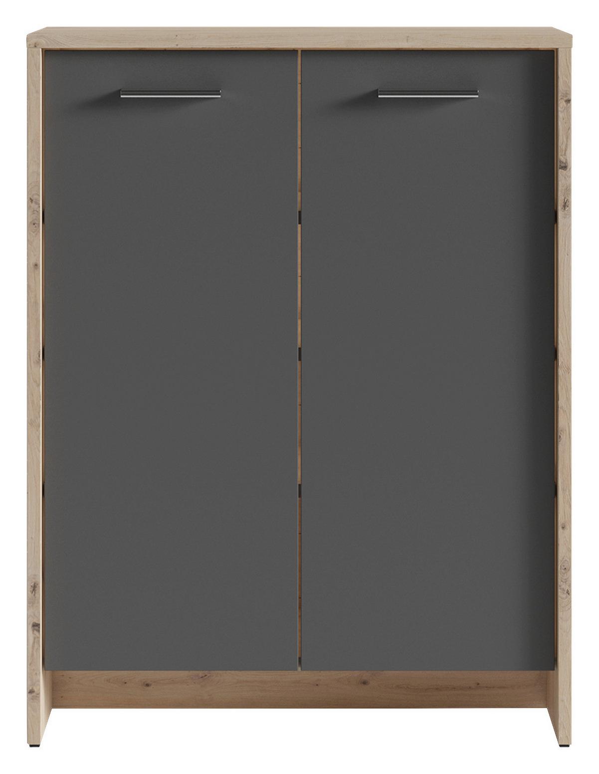 Garderobe Ben Eiche Artisan/ Anthrazit B: 40 Cm - Anthrazit/Eiche Artisan, Design, Holzwerkstoff (40/184/35cm) - MID.YOU