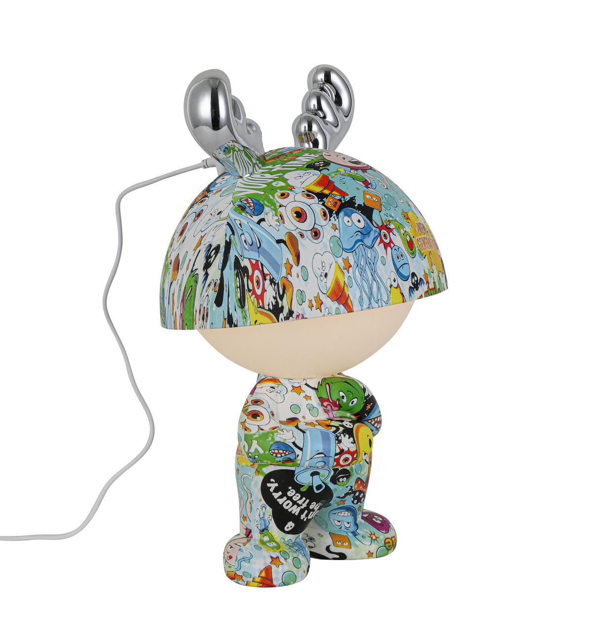 DEKORAČNÍ LED SVÍTIDLO LEA - barvy chromu/vícebarevná, Moderní, kov/plast (17/30cm) - Mömax