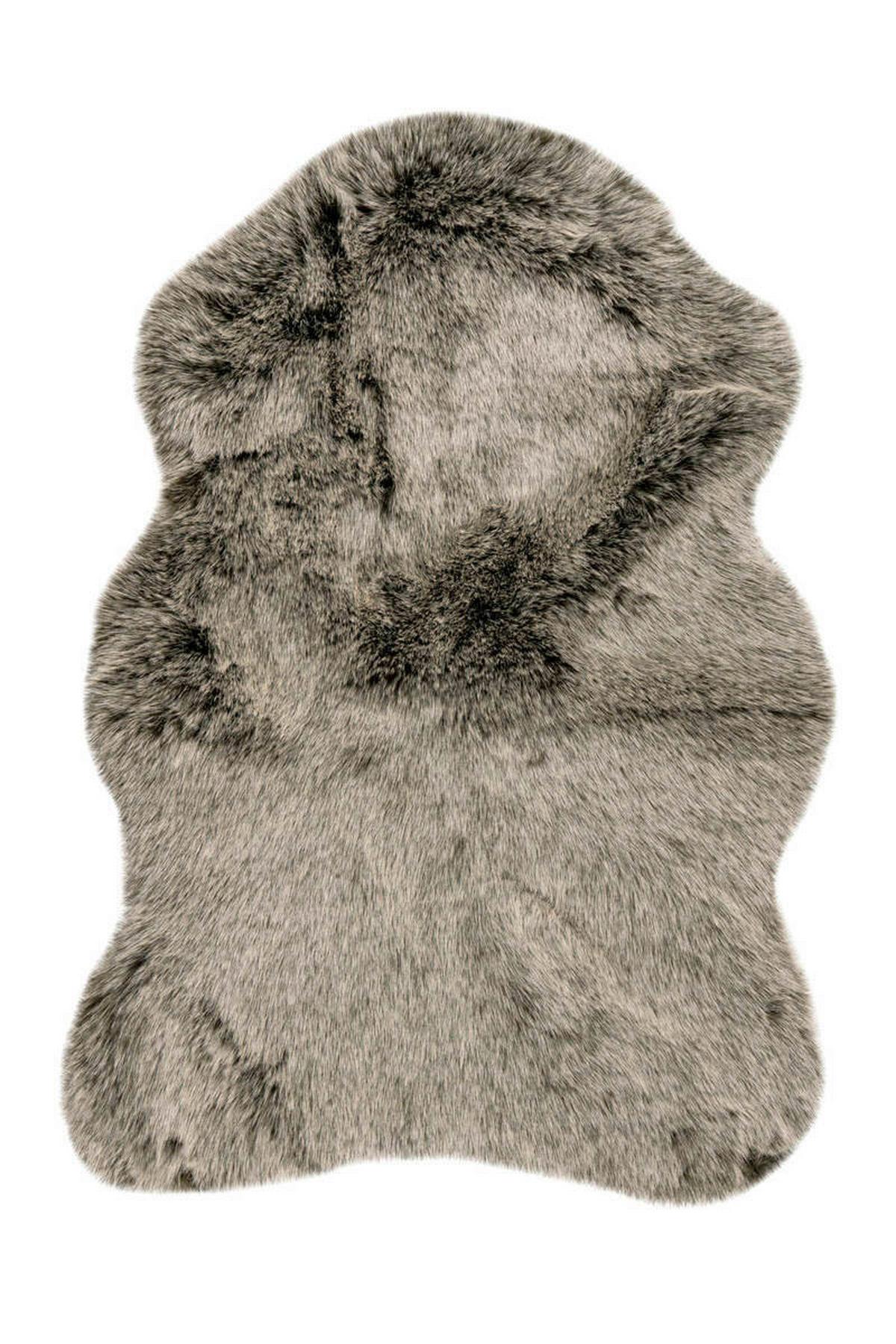 Kunstfell Tender Olivgrün/ Braun 60x90 cm - Braun/Olivgrün, Design, Textil (60/90cm) - Kayoom