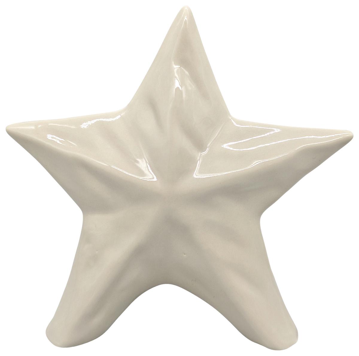 Dekorační hvězda MIKI - PAZ- - béžová, Konvenční, keramika (15/14,5/5cm) - Mömax