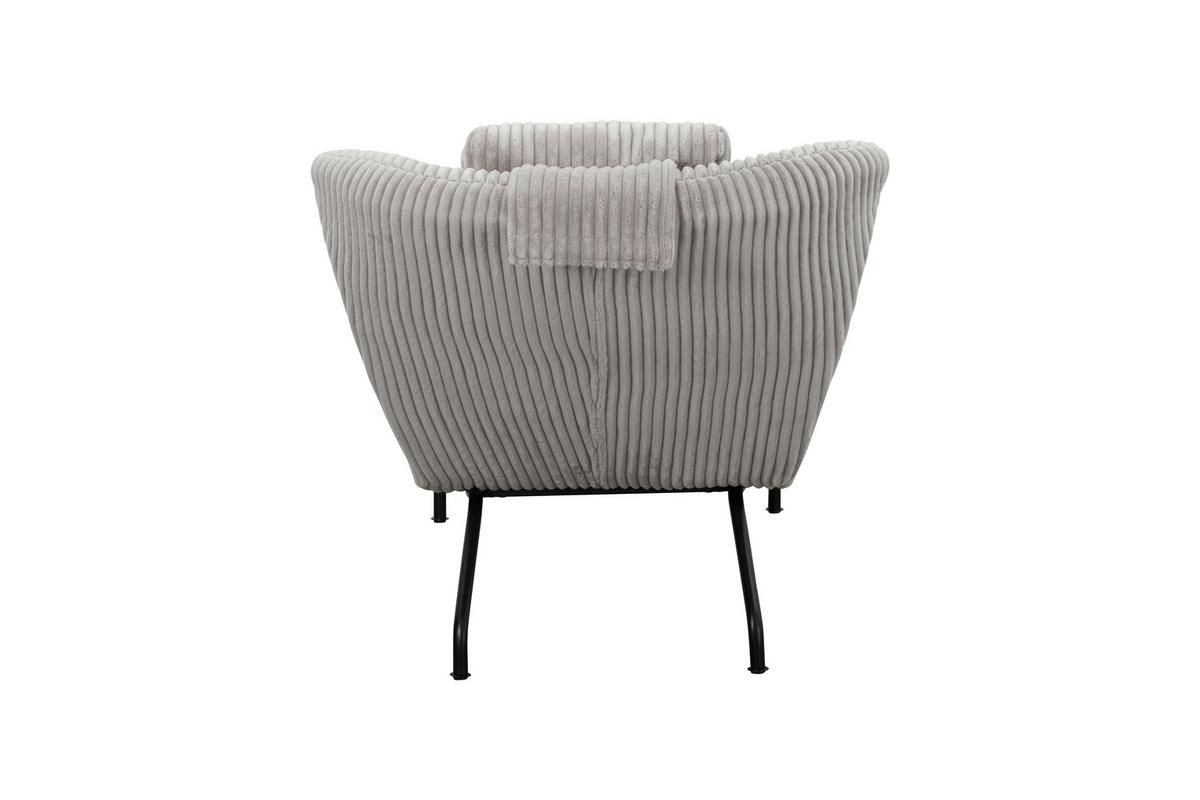 Relaxliege Hellgrau B: 80 Cm - Hellgrau/Schwarz, MODERN, Textil (80/82/180cm) - Livetastic