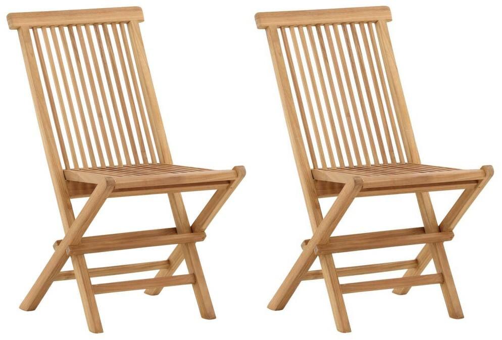 Klappstuhl 2er-set Kenya - Teakfarben, KONVENTIONELL, Holz (47/89/62cm) - Gardenson