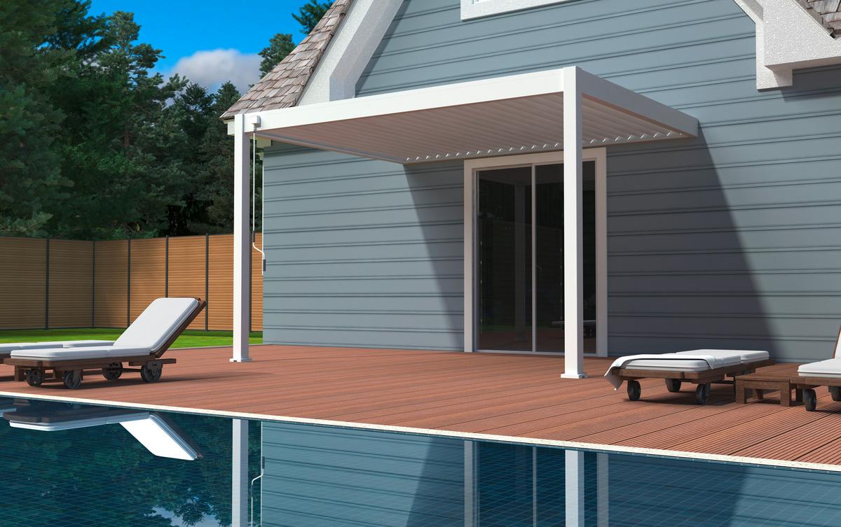 Pavillon Deluxe 400x300cm Sturmfest, Gartenpavillon - Weiß, Basics, Metall (400/255/300cm) - WEIDE