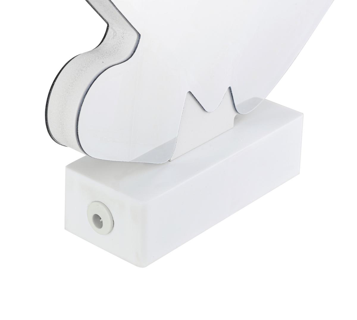 DEKORAČNÉ LED SVIETIDLO FRANI - biela/chrómová, Modern, plast (22/4,6/25,7cm) - Mömax