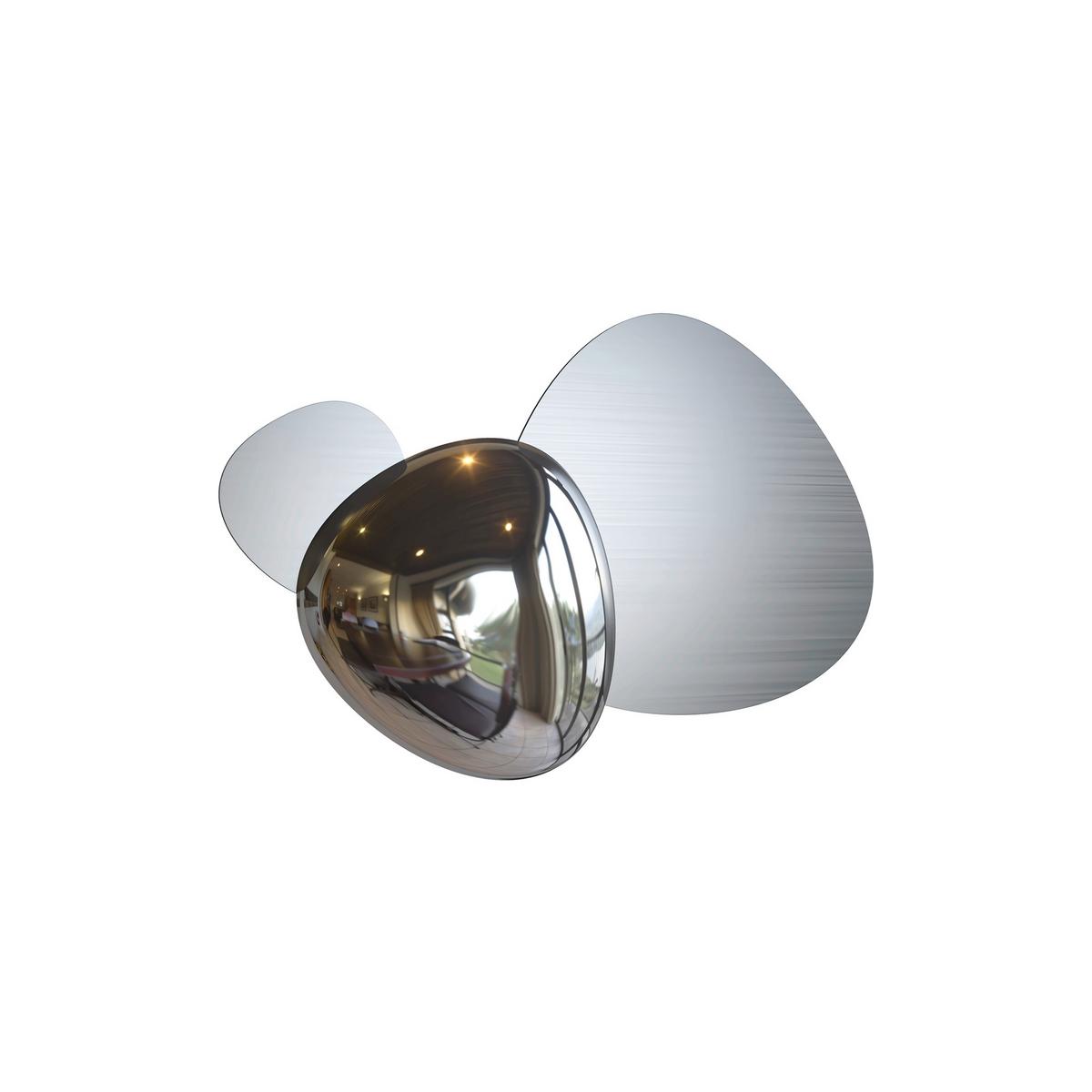 Wandleuchte Jack-Stone - Nickelfarben, Trend, Metall (26,9/36,3/7,4cm) - MAYTONI