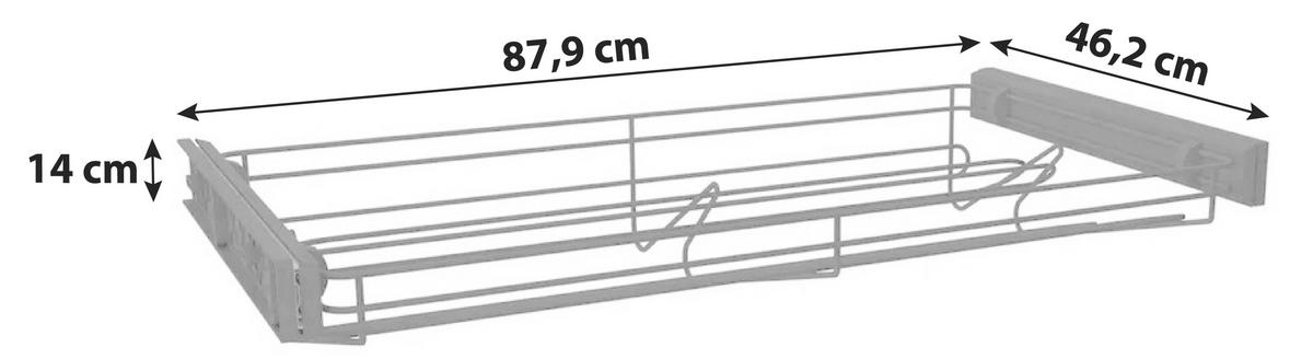 POLICA NA TOPÁNKY UNIT - antracitová, Modern, kov (87,9/14/46,2cm) - Ondega