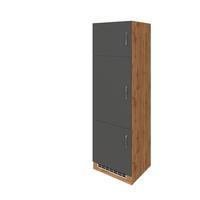 Kühlschrank-umbauschrank B: 60 Cm Anthrazit - Anthrazit, MODERN, Holzwerkstoff (60/200/60cm) - Held