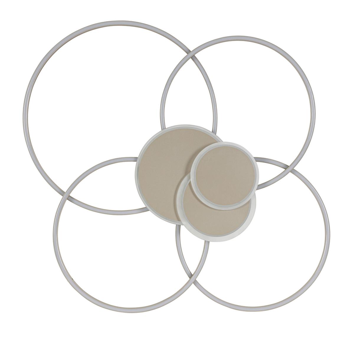 LED-Deckenleuchte Chiara - Chromfarben/Champagner, Basics, Kunststoff/Metall (91/81/9,5cm) - Luca Bessoni