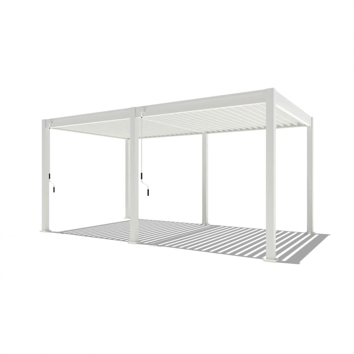Pergola 300x530 Cm Wetterbeständig, Weiß - Weiß Hochglanz, Basics, Metall (300/255/530cm)