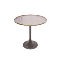 Beistelltisch Art Deco Grau/Altrosa - Altrosa/Grau, Trend, Metall (51/51/52cm) - Kayoom