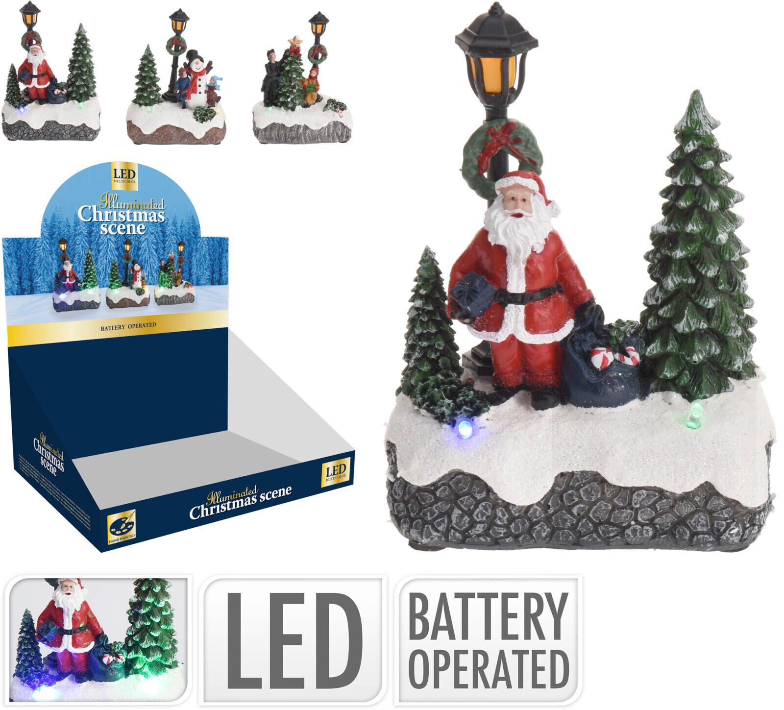 Led Karácsonyi Figura Mikulás - műanyag (9/5/12cm)