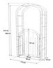 Rosenbogen mit Tür Metall Mayon BxHxT 115x215x43 cm - Rostfarben, MODERN, Metall (115/215/43cm)