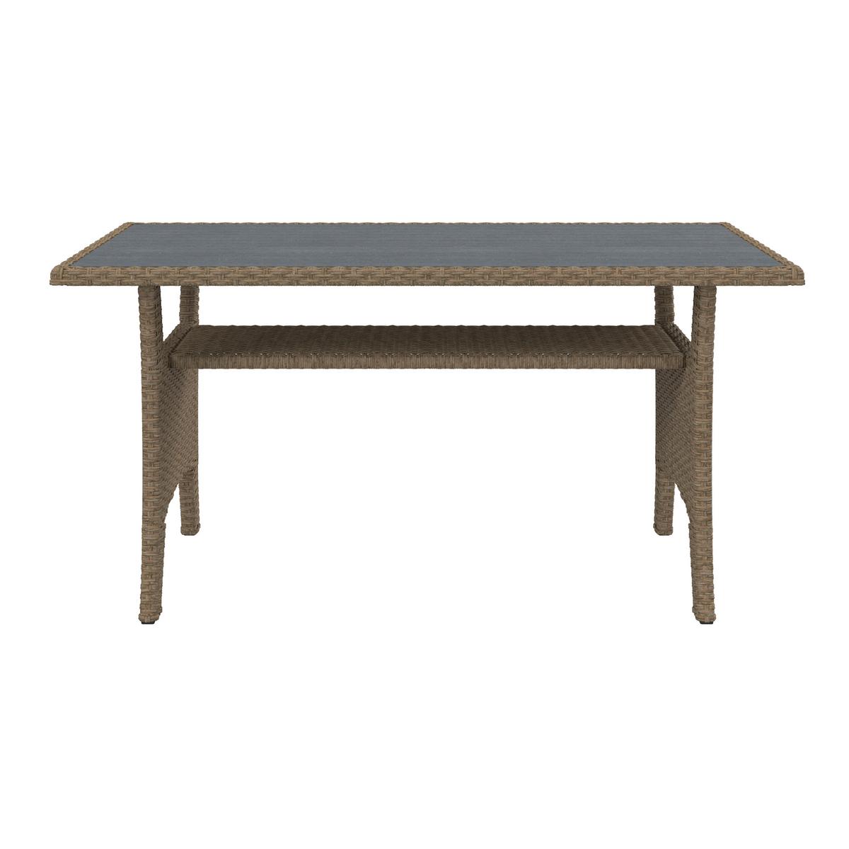 Lounge-garnitúra Porto-Multi - világosbarna/szürke, Modern, műanyag/textil (237/190/73.5cm) - Beldano