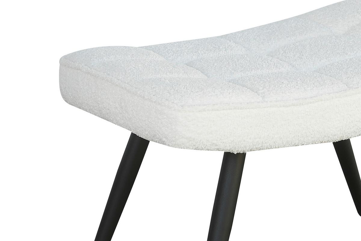 Hocker Uta Elfenbein B: 60 Cm - Elfenbein/Schwarz, Basics, Textil (60/39/41cm) - MID.YOU