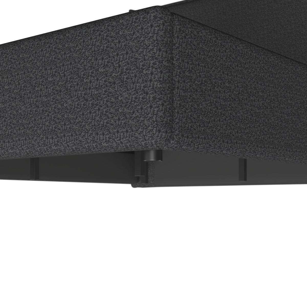 Čalúnená posteľ ALBA 180x200 cm, tmavosivá - čierna/prírodná farba, Modern, drevo/textil (180/200cm) - Bessagi Home