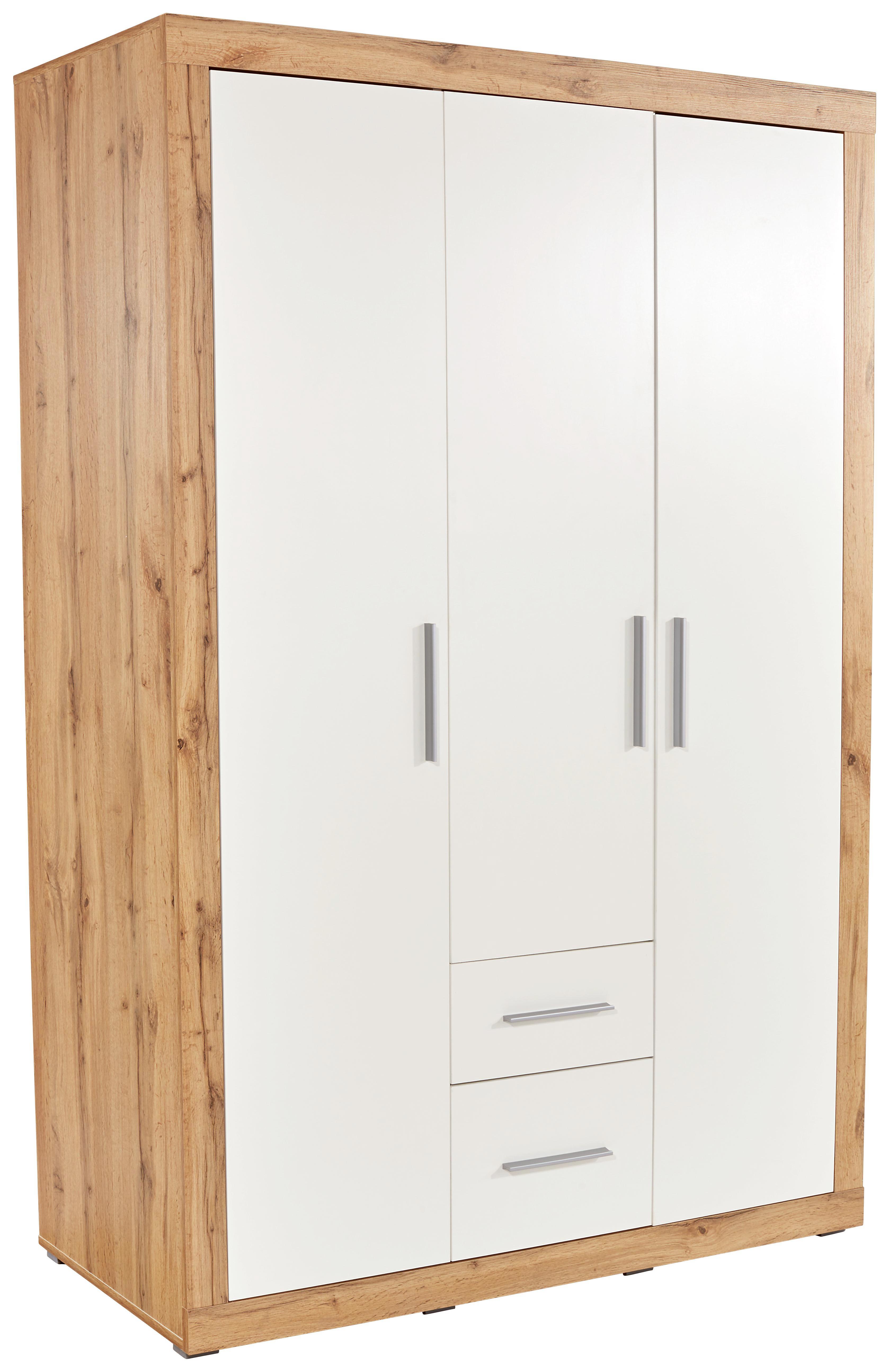Kleiderschrank Frame B:140cm Wotan Eiche Dekor/Weiß - Eichefarben/Weiß, KONVENTIONELL, Holzwerkstoff (140ml)