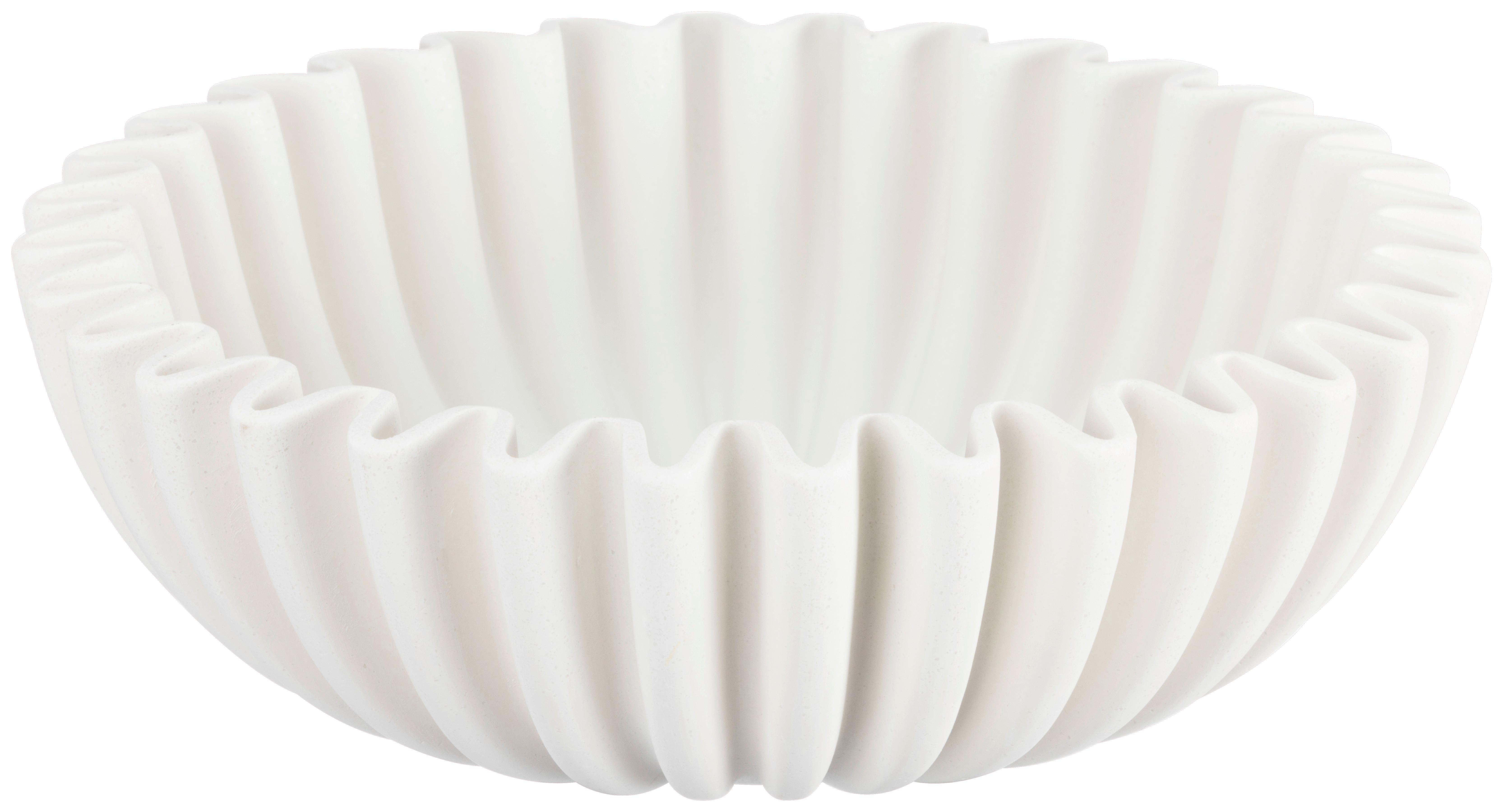 Dekoschale Kim - Weiß, KONVENTIONELL, Kunststoff (19,8/6,5cm) - Luca Bessoni