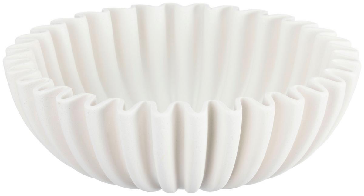 Dekoschale Kim - Weiß, KONVENTIONELL, Kunststoff (19,8/6,5cm) - Luca Bessoni