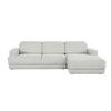 Ecksofa Frans Hellgrau S: 204 cm - Hellgrau/Schwarz, Design, Textil (204/293cm) - MID.YOU