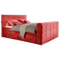 Boxspringbett Mit Bettkasten 180x200 Cm Denver - Rot, KONVENTIONELL, Textil (180/200cm) - Carryhome