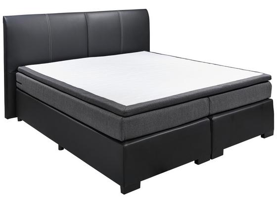 Boxspringbett im Lederlook 180x200cm Tiagua, Anthrazit - Anthrazit/Schwarz, Basics, Holzwerkstoff/Textil (180/200cm) - Carryhome Boxspringbett im Lederlook 180x200cm Tiagua, Anthrazit - Anthrazit/Schwarz, Basics, Holzwerkstoff/Textil (180/200cm) - Carryhome