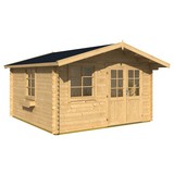 Gartenhaus mit Satteldach Natur 360x245x360cm Blockhaus Aktion - Naturfarben, MODERN, Holz (360/245/360cm)
