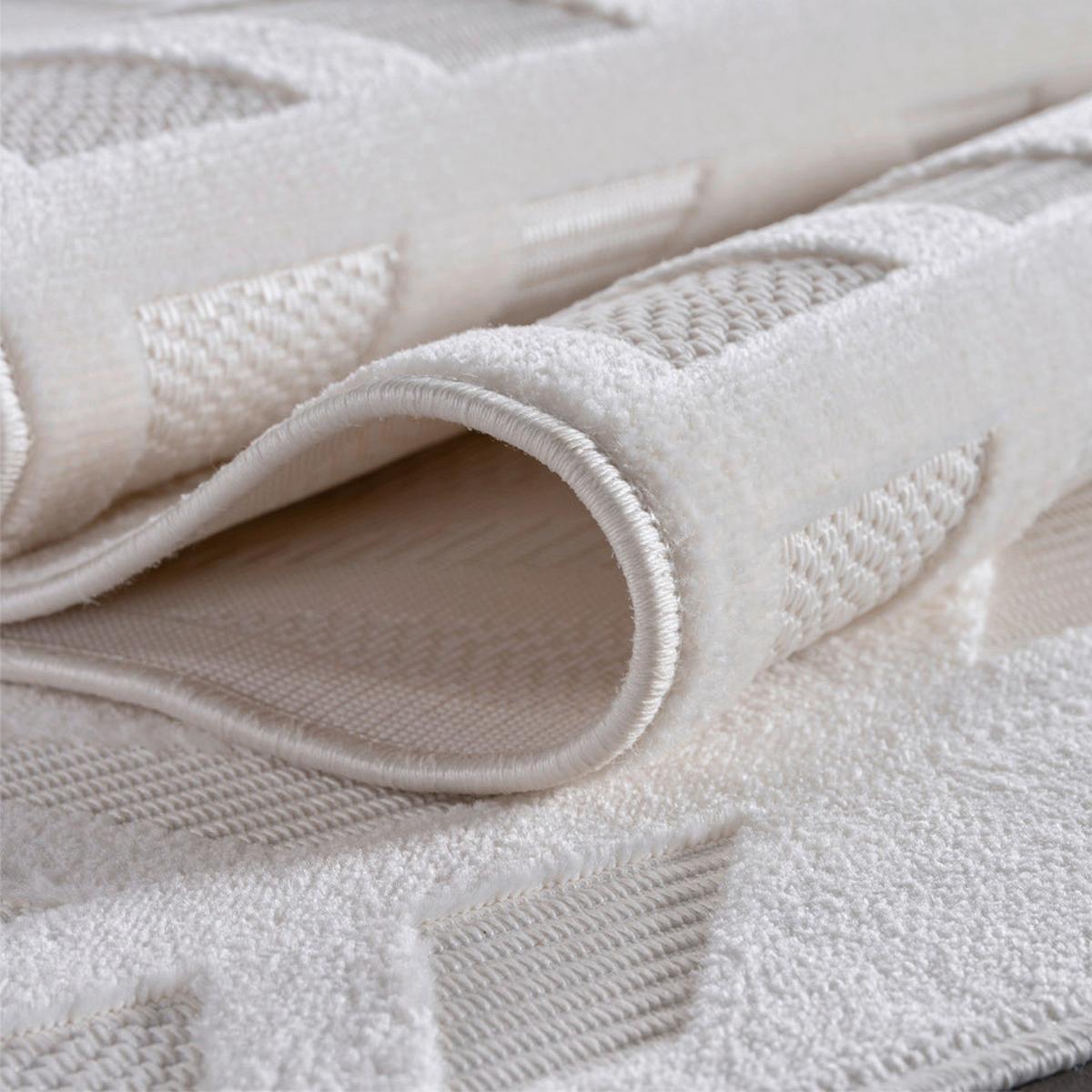 Flachwebteppich, Creme Doha - Creme, Design, Textil (80/150cm)