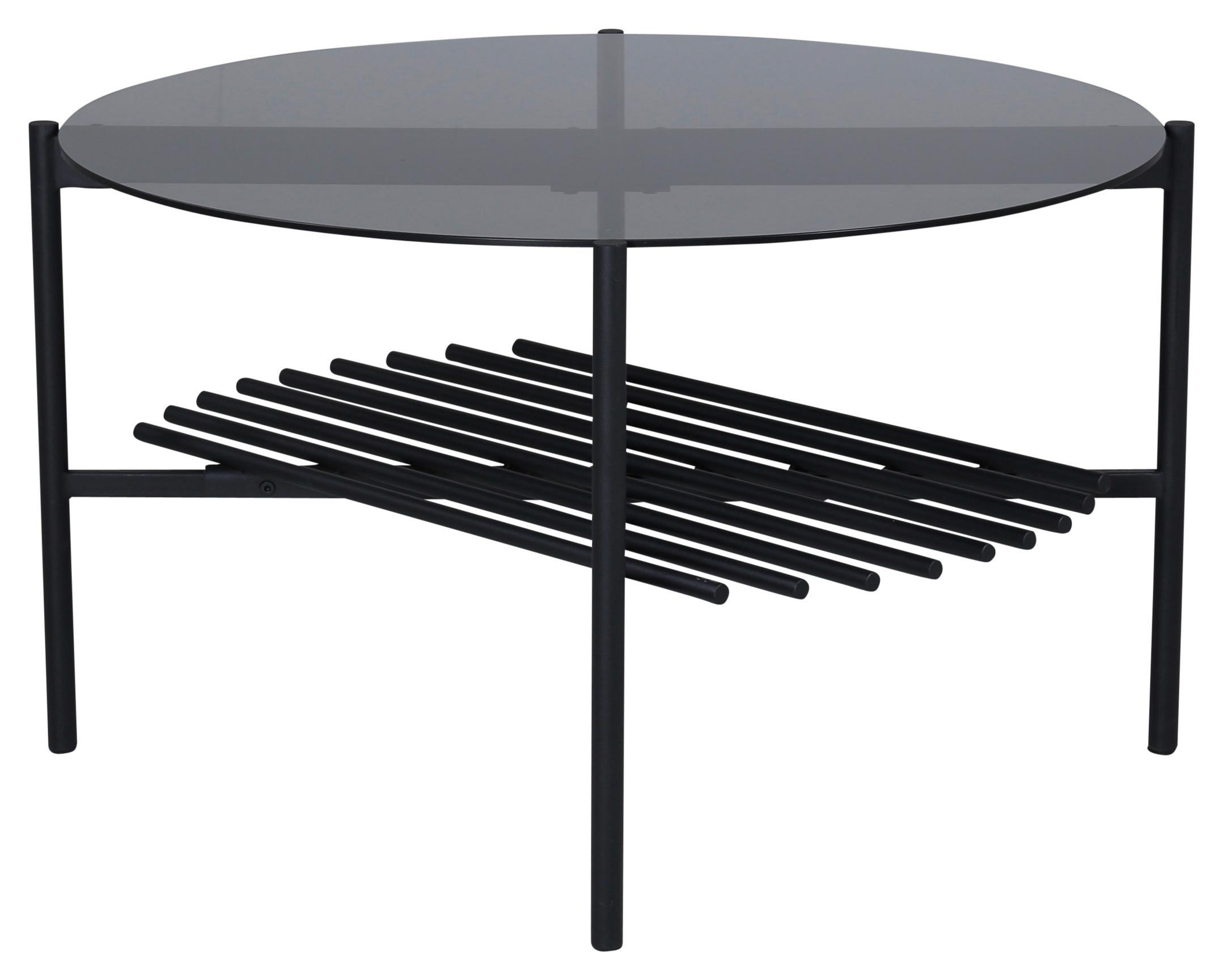 Couchtisch Von Staf - Schwarz, Design, Glas/Metall (80/80/45cm) - Livetastic