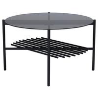 Couchtisch Von Staf - Schwarz, Design, Glas/Metall (80/80/45cm) - Livetastic