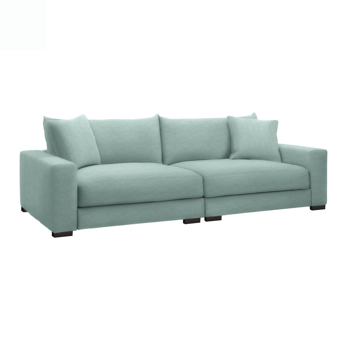 Mega pohovka PEDRO 1200, šalvějově zelený manšestr - šalvějově zelená, Moderní, kov/dřevo (261/83/124cm) - Mömax