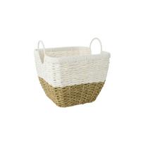 Korb Eleonora - M - Naturfarben/Weiß, Basics, Naturmaterialien/Papier (32/27-33cm) - James Wood