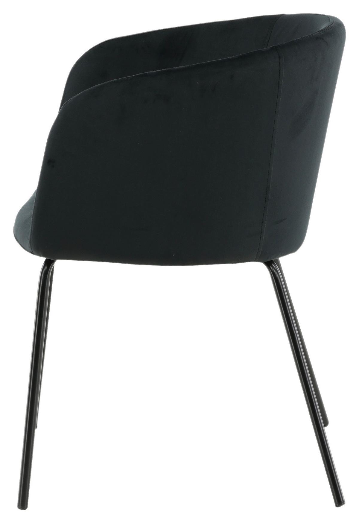 Armlehnstuhl Berit - Schwarz, KONVENTIONELL, Holz/Kunststoff (55/78/55cm) - Livetastic