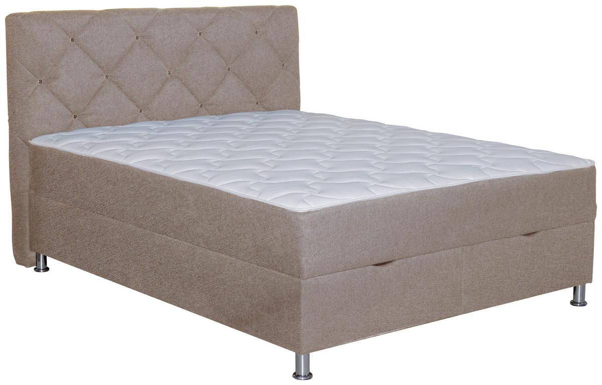 Box-ágy Black Diamond - világosbarna, Design, textil (180/200cm) - Modern Living