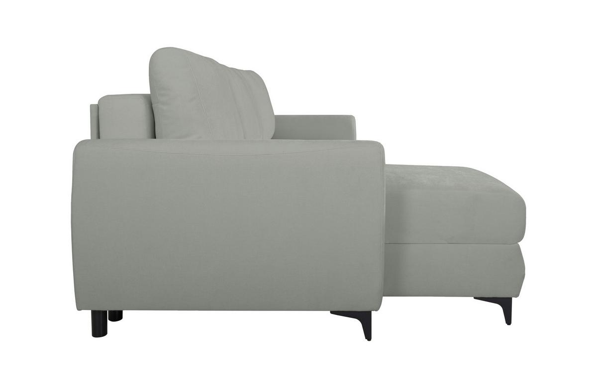 Ecksofa Moli, Dunkelgrau S: 236x148 cm - Dunkelgrau/Schwarz, Design, Textil (236/148cm) - MID.YOU