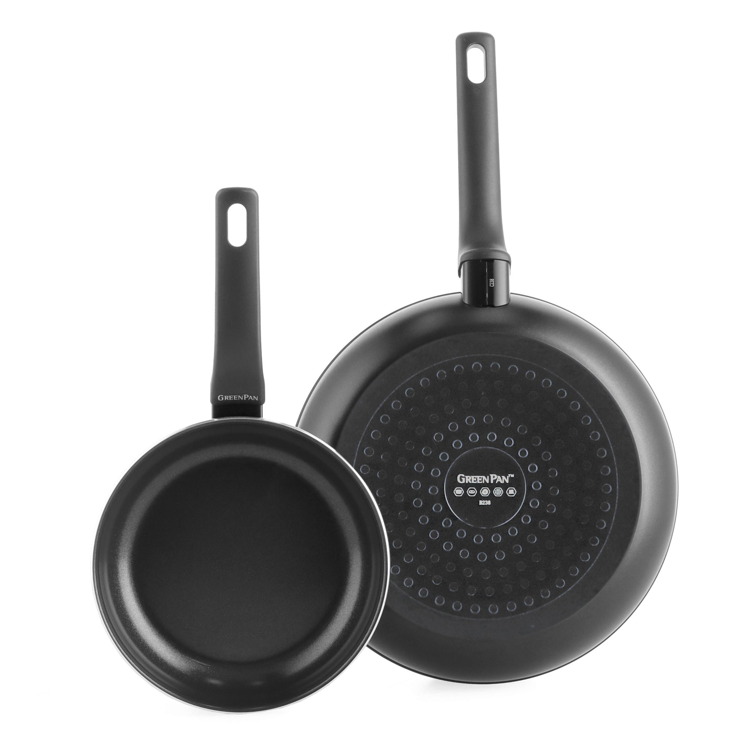Pfannenset Essence 2-Teilig Schwarz D: 20/28 cm - Schwarz, Basics, Kunststoff/Metall (20 & 28cm) - GreenPan