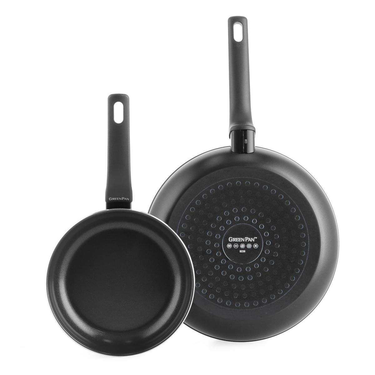 Pfannenset Essence 2-Teilig Schwarz D: 20/28 cm - Schwarz, Basics, Kunststoff/Metall (20 & 28cm) - GreenPan