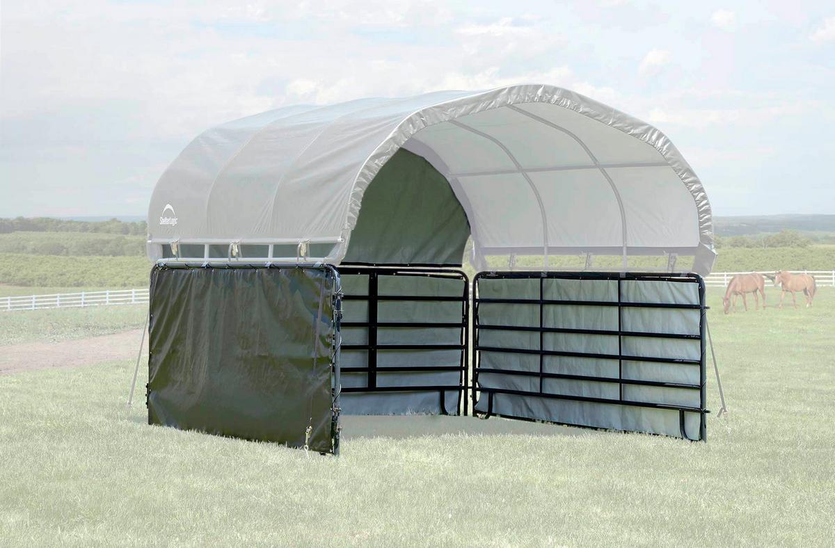 Zeltgarage Shelterlogic - Dunkelgrün, Basics, Kunststoff (370/150cm)