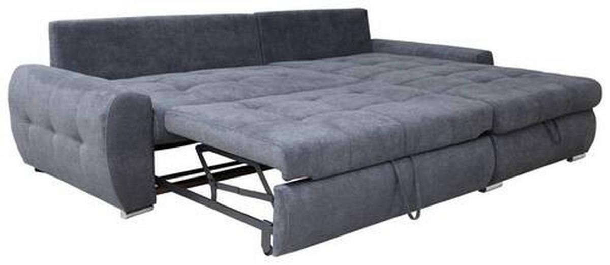 Eckschlafsofa Solar - Chromfarben/Weiß, Design, Textil (277/175cm) - Livetastic