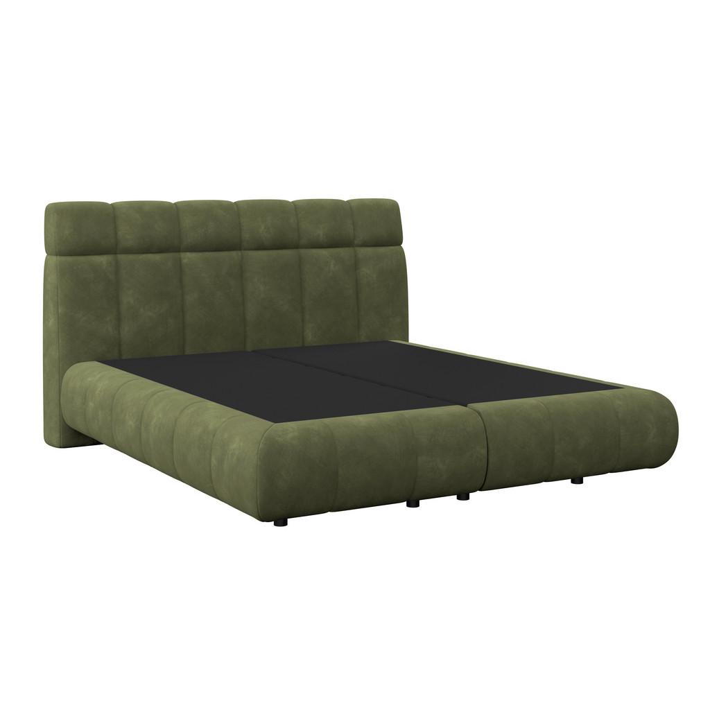 Boxspringbett Nobu o. Matratze Dunkelgrün, LF: 180x200 cm