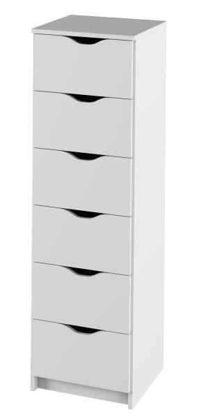 Komoda Adriana 2 Biela - biela, Moderný, kompozitné drevo (40/134/40cm)