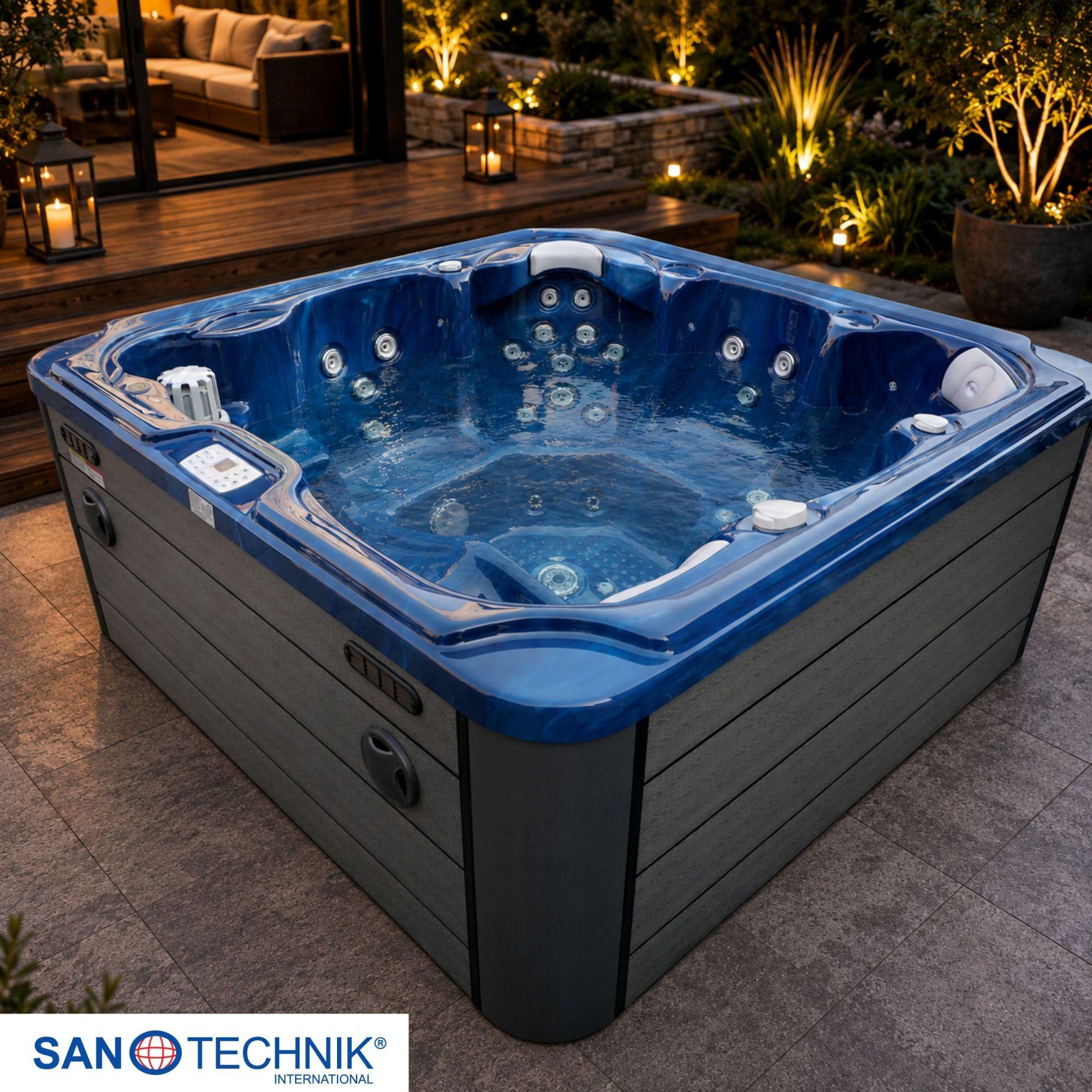 Whirlpool Kunststoff XXL1913 210x210x95 cm - Blau, Basics, Kunststoff (210/95/210cm)