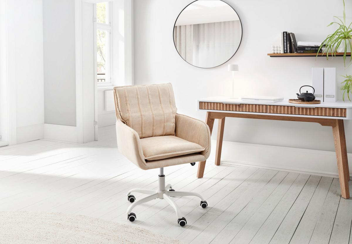 Drehstuhl Seattle - Beige, LIFESTYLE, Holz/Kunststoff (56/89-97/69cm) - MID.YOU
