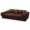 Bigsofa Naomi Dunkelbraun B: 284 Cm - Dunkelbraun/Schwarz, Design, Textil (284/94/148cm) - Livetastic